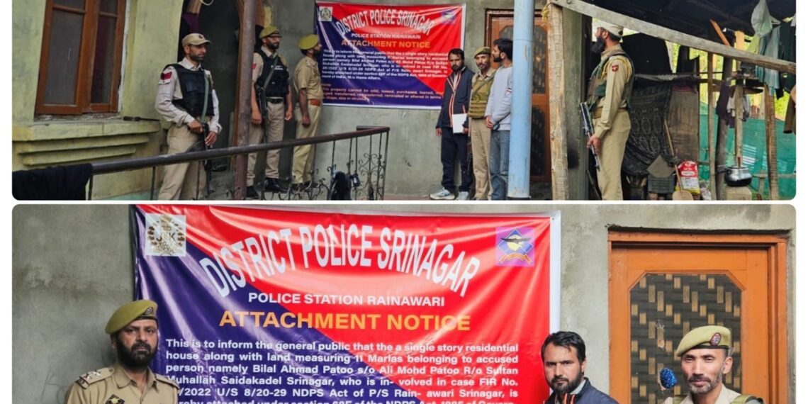 ₹1.5 Crore Assets of Drug Peddler Attached in Srinagar: Police