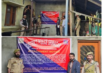 ₹1.5 Crore Assets of Drug Peddler Attached in Srinagar: Police