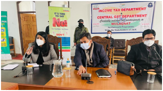 Taxpayer Awareness: Officers of IT & Central GST Deptts conduct reach out prog in JK, Ladhak distts