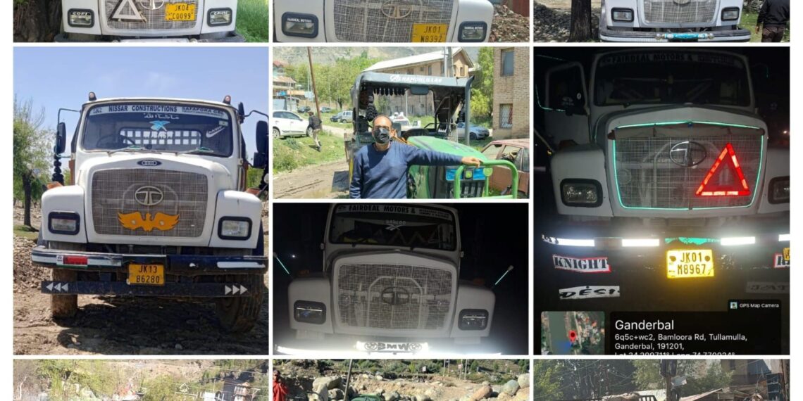 10 vehicles seized for illegal extraction & transportation of minerals in Ganderbal: Police