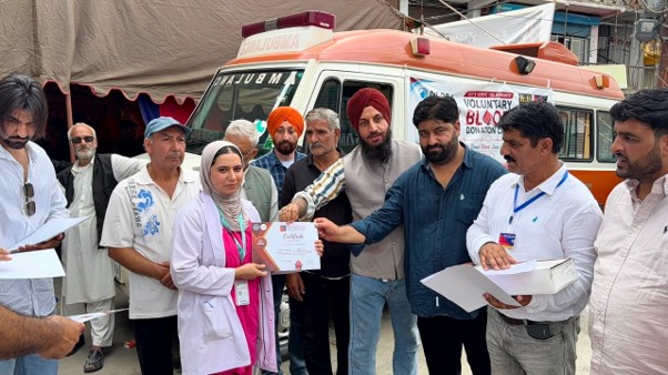 Nearly 100 Units of Blood Collected at Mega Donation Camp in Budgam