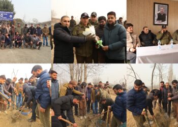 MRCS&G, Ganderbal Press Association hold plantation drive at Shuhama