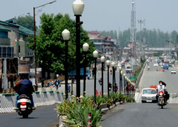 Roads wore a deserted look as people offered night long prayers in view of Shab-e-Qadr in their homes following strict lockdown in Kashmir