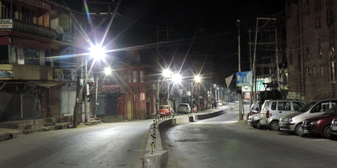 Roads wore a deserted look as people offered night long prayers in view of Shab-e-Qadr in their homes following strict lockdown in Kashmir
