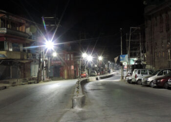 Roads wore a deserted look as people offered night long prayers in view of Shab-e-Qadr in their homes following strict lockdown in Kashmir
