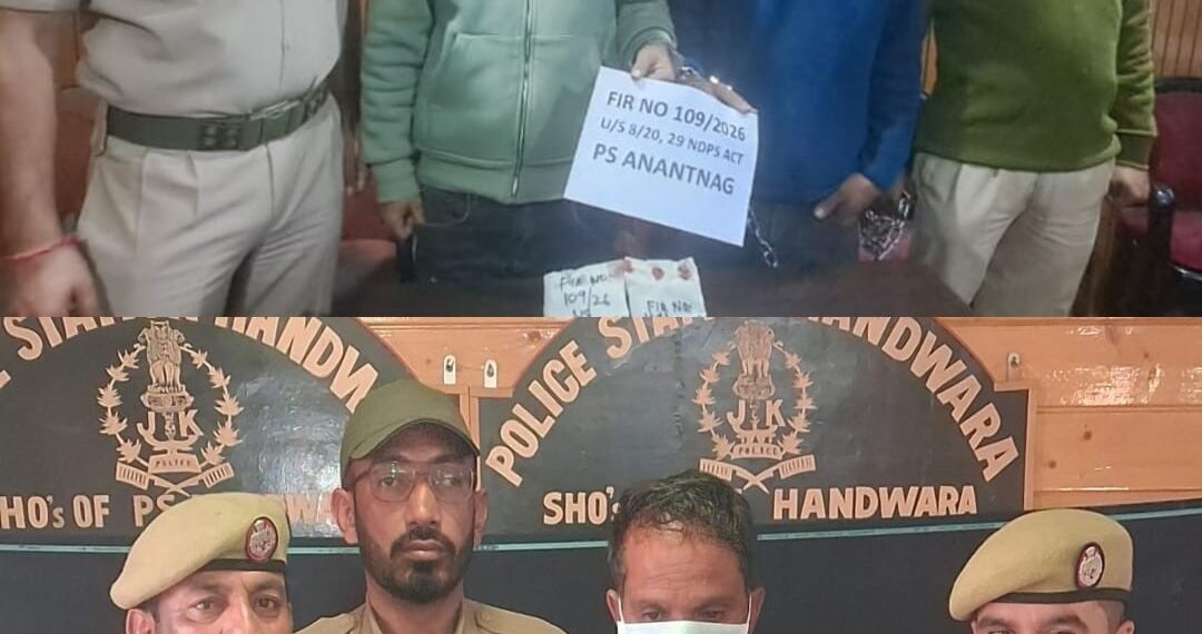 11 drug peddlers arrested; contraband, vehicles seized across Kashmir