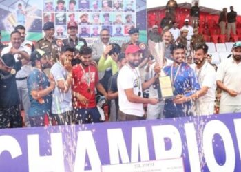 11th Police Martyrs Memorial Cricket Tournament concludes in Kathua; Haryana Cricket Academy lifts the trophy