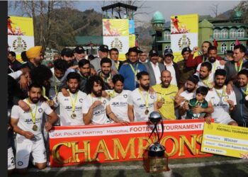 17th J&K Police Martyrs Football Tournament 2022 concludes, JK Bank lifts the title