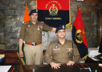 Sudhanshu Dhama assumes charge as SSP Ganderbal 