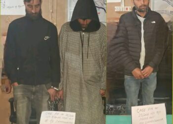 Three drug peddlers arrested in Sopore