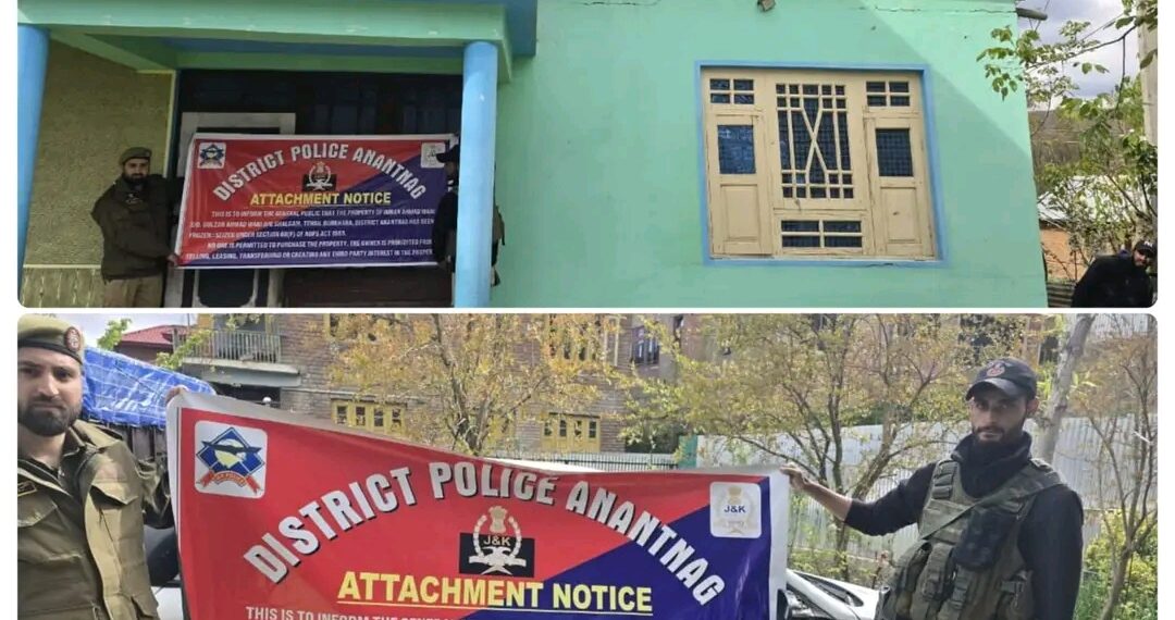 Police attach property of drug peddler under NDPS Act in Anantnag