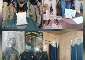 Three Drug Peddlers arrested in Anantnag