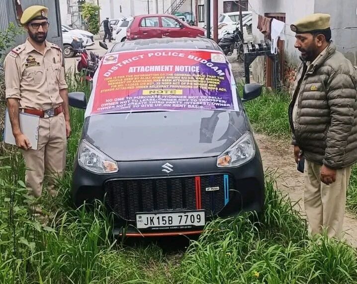 Police attach movable property of drug peddler in Budgam