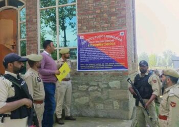 Police attach property of drug peddlers worth Rs 3.5 Crore in Srinagar