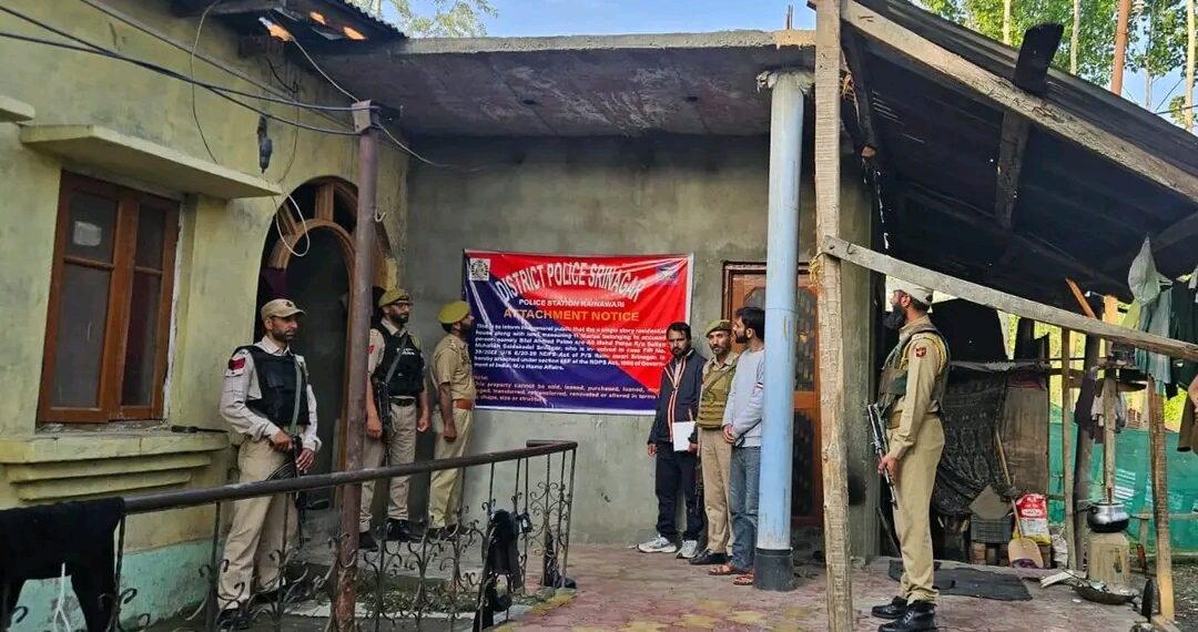 Police attach ₹1.5 Cr property of drug peddler in Srinagar