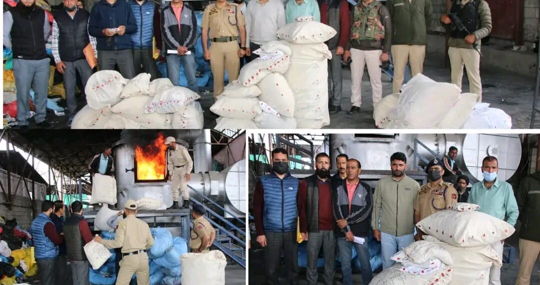Shopian Police destroy huge quantity of seized drugs in 26 NDPS cases