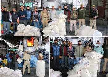 Shopian Police destroy huge quantity of seized drugs in 26 NDPS cases