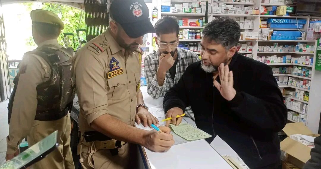 Police intensify inspection of medical shops across Srinagar