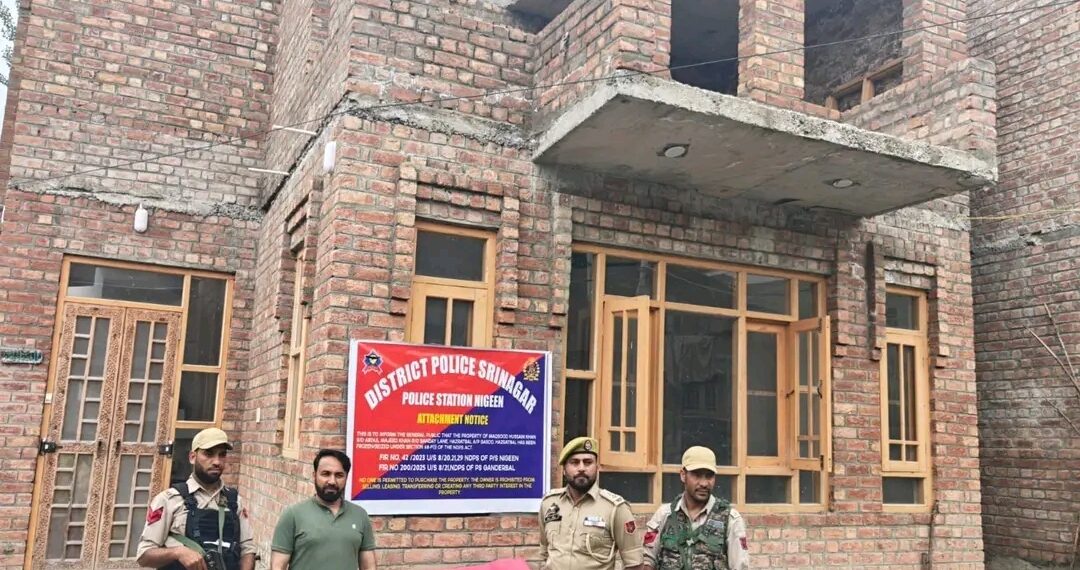 Police attach residential house and land worth Rs 1.2 crores of drug peddler in Srinagar 