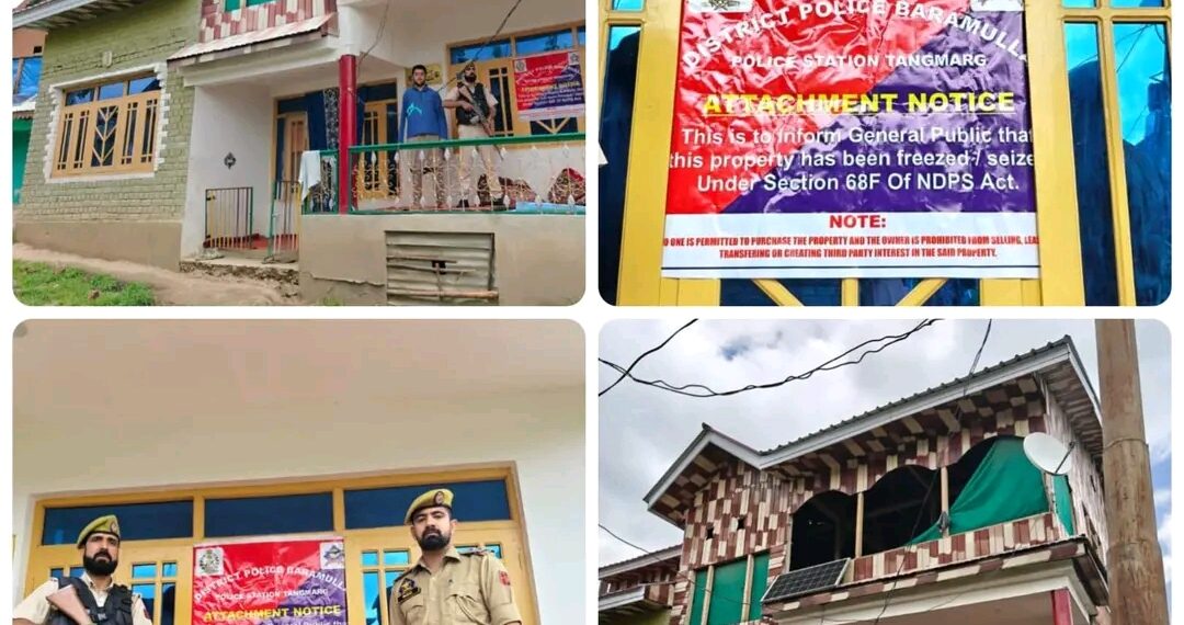 Baramulla Police attaches Property of drug peddler worth Rs 30 Lakhs in Tangmarg
