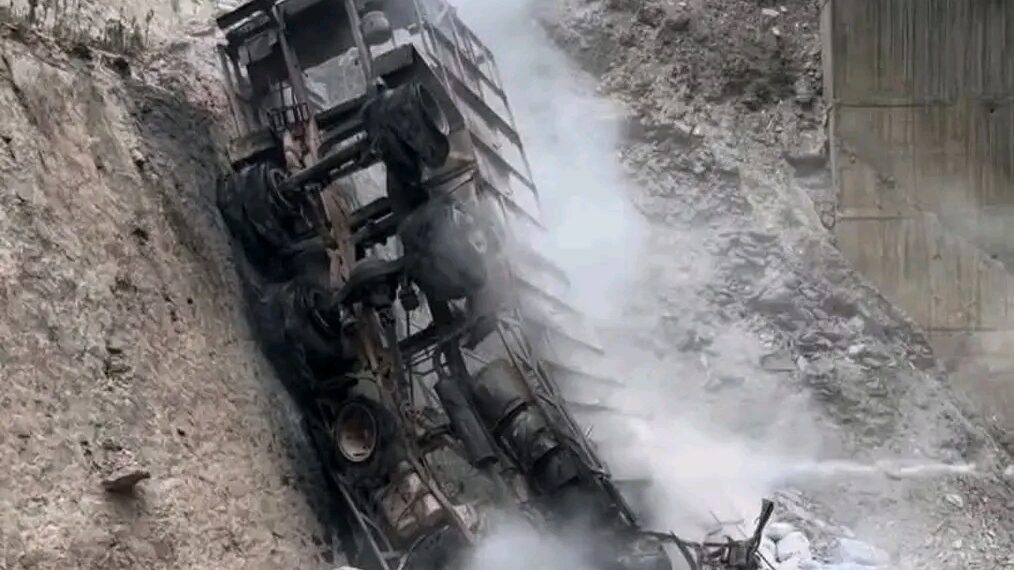 Two killed as truck plunges into nallah, catches fire in Ramban