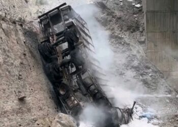 Two killed as truck plunges into nallah, catches fire in Ramban