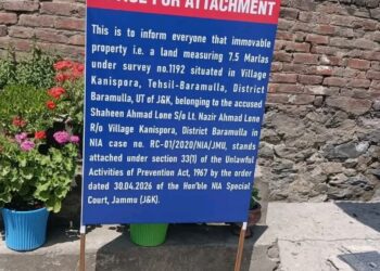 NIA Attaches Property of Baramulla Accused in Arms Recovery Case