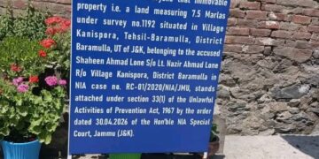 NIA Attaches Property of Baramulla Accused in Arms Recovery Case