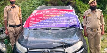 Police Attach Vehicle Of Drug Peddler Worth 3.50 Lakhs in Ganderbal 