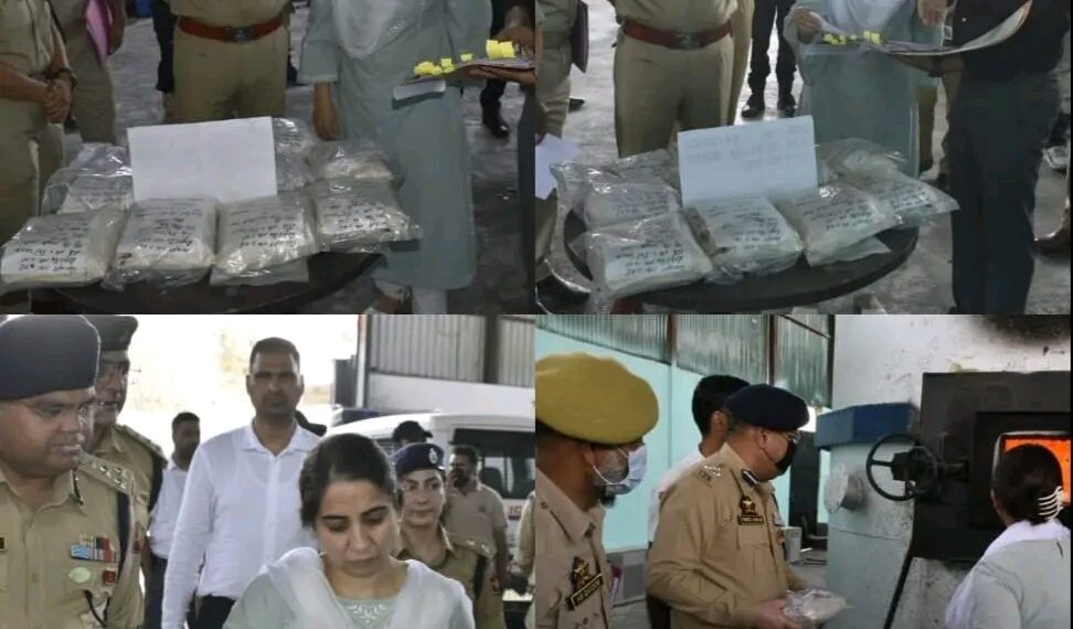 Baramulla Police Destroys Seized Narcotic Drugs at IGC Lassipora, Pulwama