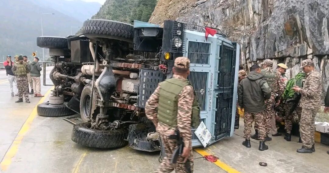 Six CRPF personnel injured after vehicle skids off road in Ganderbal