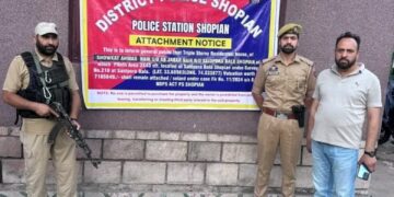 J&K police attaches residential house acquired through proceeds of drug trafficking in Shopian