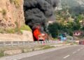47 Amarnath pilgrims escape unhurt as moving bus catches fire in Ramban