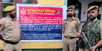 Police attach Property worth Rs ₹2.74 Crore of drug peddler in Srinagar