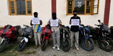Anantnag Police Busts Motorcycle Theft & Disposal Nexus; Six Stolen Motorcycles Recovered