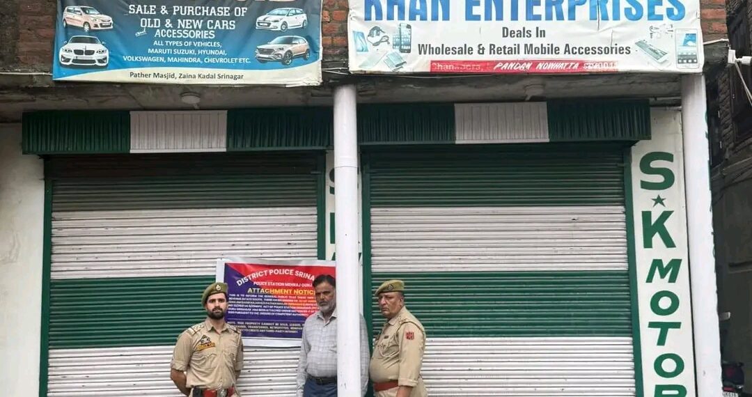 Police attach Properties Worth Rs 1.05 Crore of drug peddlers in Srinagar