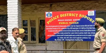 Police attach JeI-Linked Properties in Sopore ; Two Buildings, Six Shops and 02 Kanals of Land