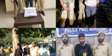 J&K Police arrest 04 drug peddlers; Contraband substances recovered