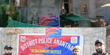 Police attach residential house worth ₹50 lakh of notorious drug peddler in Anantnag