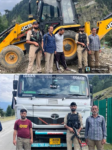 18 Vehicles/Machinery Seized For Illegal Mining In Shopian & Baramulla, Multiple FIRs Registered: Police