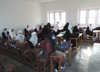 Higher Sec Schools across Kashmir re-opened today after outbreak of COVID-19 last year