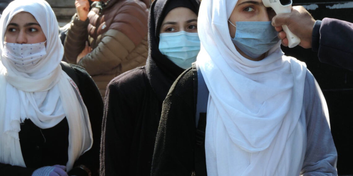 Higher Sec Schools across Kashmir re-opened today after outbreak of COVID-19 last year