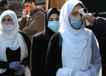 Higher Sec Schools across Kashmir re-opened today after outbreak of COVID-19 last year
