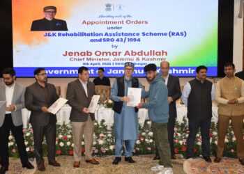 CM Omar Abdullah hands over SRO-43 appointment orders to 90 candidates in Kashmir 