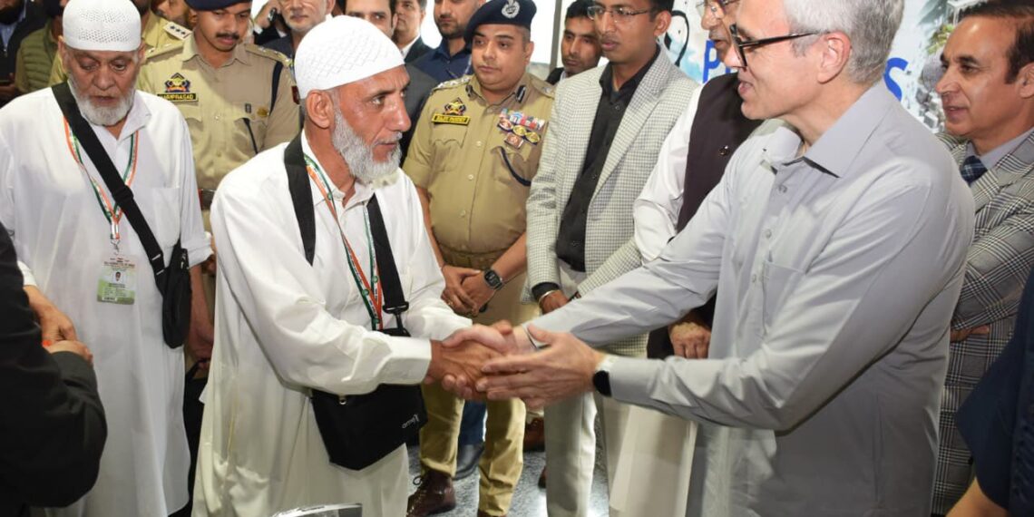 CM Omar Abdullah sees off first Haj-2026 batch from Srinagar, seeks prayers for J&K