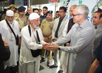 CM Omar Abdullah sees off first Haj-2026 batch from Srinagar, seeks prayers for J&K