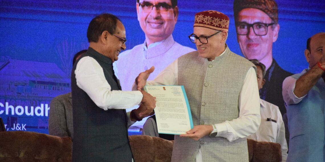 Union Minister Shivraj Singh Chouhan hands over ₹3,566 crore PMGSY-IV package sanction letter to CM Omar Abdullah