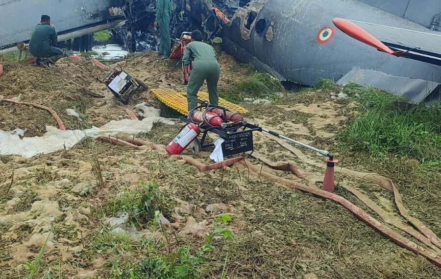IAF AN-32 Aircraft Crashes at Assam’s Jorhat Airbase, Rescue Operations Underway