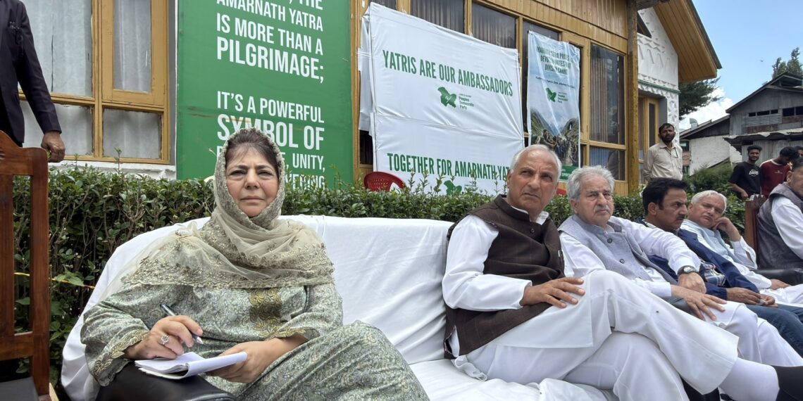 Amarnath Yatra Opportunity to Defeat Hate, Showcase Kashmir’s Hospitality: Mehbooba Mufti