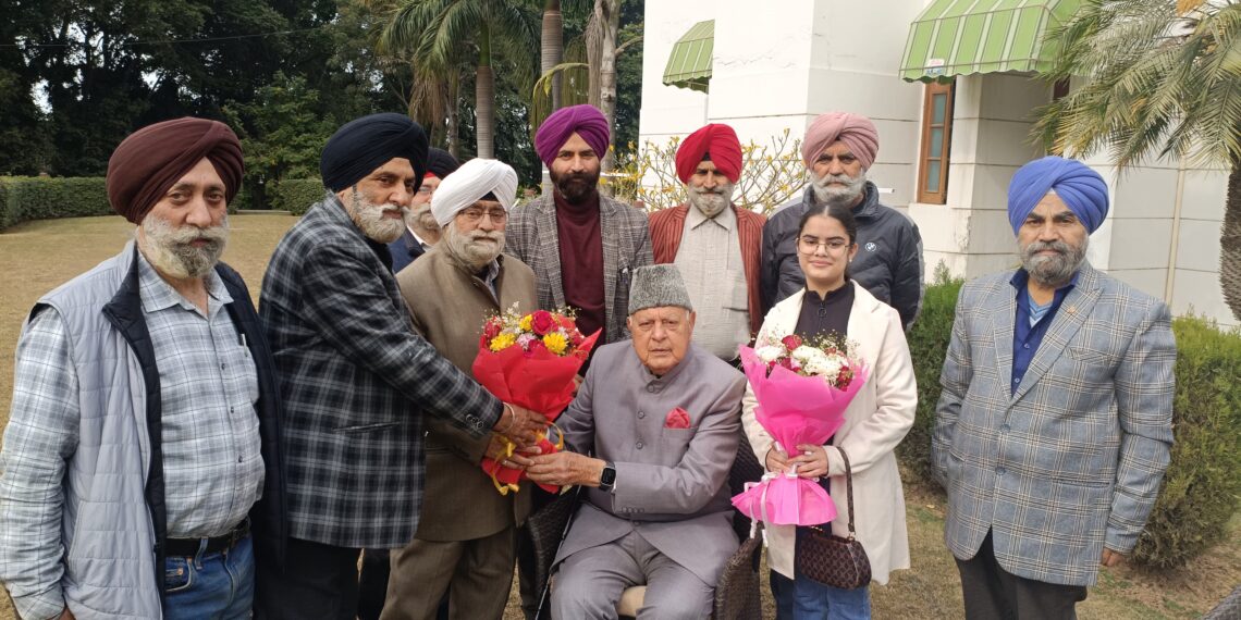 Delegation Led by J S Azad Convener JKNC Minority cell called upon Party President Dr Farooq Abdu